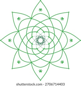 Un diseño único de color verde