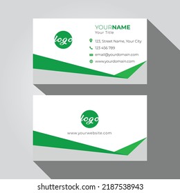 green color unique Cooperate business card design
