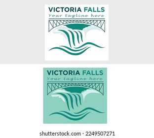 green color Victoria falls logo