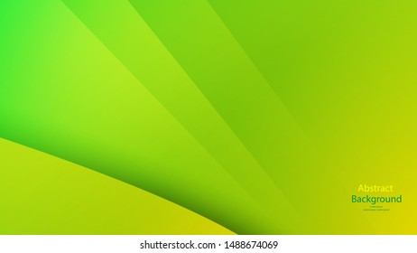 Green color and Yellow color background abstract art vector