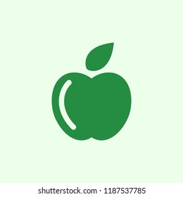 Green colored apple logo vector