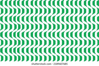 Green colored artistic vertical curvy zig zag pattern. Suitable for wallpaper, fabric, card, and banner.