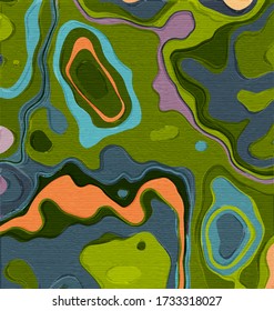 green colored background image of the abstract ornament map