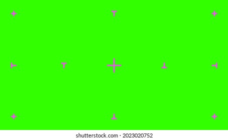 Green colored chroma key background screen flat style design vector illustration. Chroma key VFX screen with tracking marks on it abstract background concept for video footage.