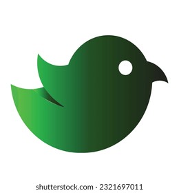 The green colored golden ratio bird designed logo icon exudes a sense of tranquility with its meticulously crafted bird silhouette following the golden ratio an shades of green evoke nature's serenity