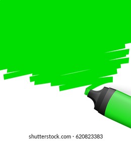 green colored highlighter with marking on top side