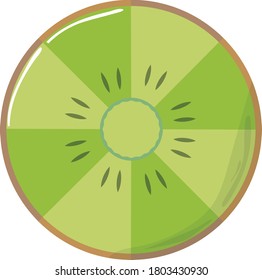 green colored kiwi vector design