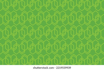 Green colored overlapping line art hexagonal pattern. Suitable for wallpaper, background, industry, banner, and cover.