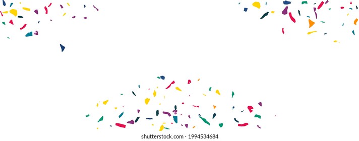 Green Colored Paper Top Panoramic White Background. Decoration Elements Background. Celebration Particles Postcard. Color Smear Effect Backdrop.