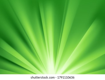 Green colored rays with color spectrum flare