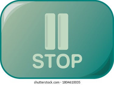 green colored stop vector logo