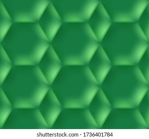Green colored trendy geometric seamless pattern for wrapper, wallpaper or abstract background