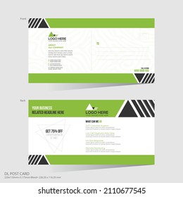 Diseño De Postales Vectoriales De Color Verde Para Cualquier Tipo De Uso