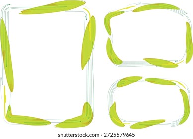 green colorful abstract elements design artistic frames