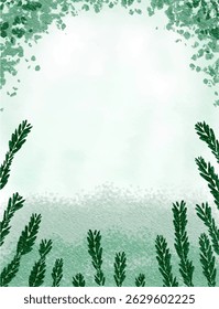 green colorful abstract illustration, background, wallpaper, card invitation design