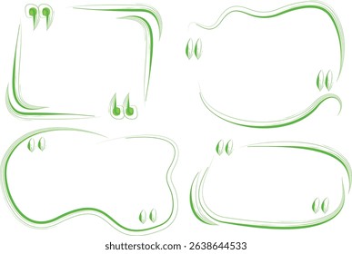 green colorful abstract line artwork quote frames set