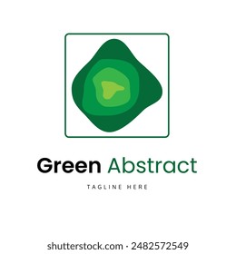 Green colorful Abstract logo for any type of business with dummy text on white background vector illustration.