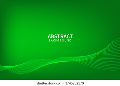 Fondo del vector de onda abstracta de color verde. Ilustración vector abstracta con diseño de desenfoque de gradiente. Nuevo diseño para aplicaciones
