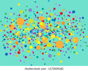 Green colorful bubble pattern vector