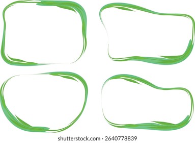 green colorful decorative art frames shapes collection