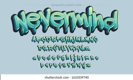 Green Colorful Grafitti Underground Style Typography Artistic Font