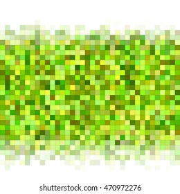 Green colorful square mosaic vector background design