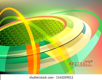 Green colors curved motion graphics vector abstract wallpaper backgrounds