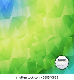 Green Colors Low Poly Background
