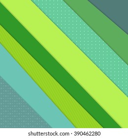 Green Colors Square FrameMaterial Design. Vector Flat Style Unusual Background Template