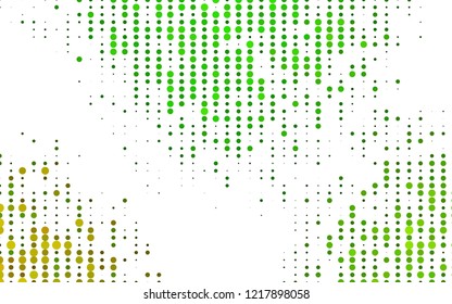 Green colors vector template with circles. Illustration with set of shining colorful abstract circles. Pattern for ads, leaflets.
