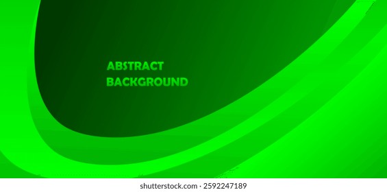 Green colour abstract gradient background with glowing curve lines, Dynamic shapes composition design pattern Luxury Background. Perfect for modern projects, basktop wallpaper,business,poster,banner .