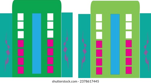 green colour building design vector