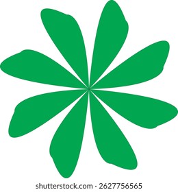 Diseño de mandala de hoja de color verde 