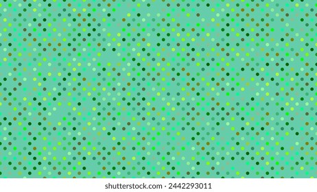 green colour polka dots pattern over medium aquamarine green useful as a background