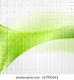Green colourful abstract waves design