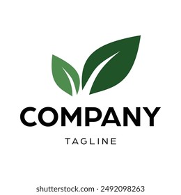 Green comapny logo vector design. creative logo design.eco logo