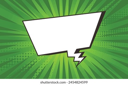 Green Comic Cartoon Background Stars Vector