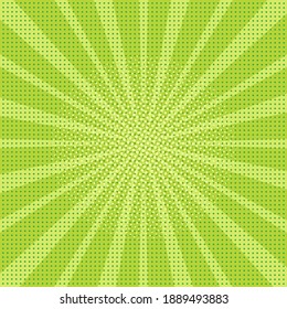 Green comic pop art background