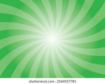 Green comic sunburst background. Abstract sunburst brochure design template.  Dark pastel green sunshine background illustration. Sun rays cartoon illustration