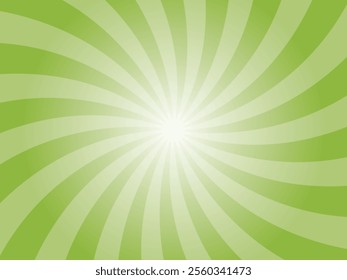 Green comic sunburst background. Abstract sunburst brochure design template.  Apple green sunshine background illustration. Sun rays cartoon illustration