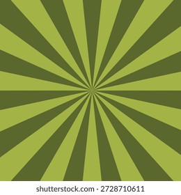 green comic sunburst background. abstract sunburst brochure design template. sun rays cartoon illustration
