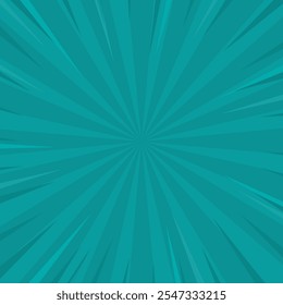 green comic sunburst spiral rays retro background