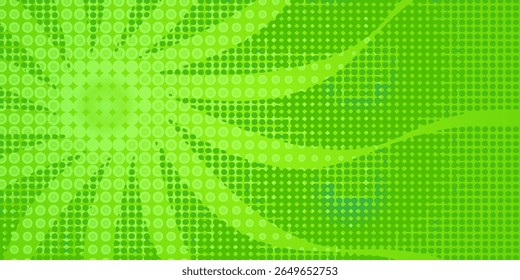 História dos quadrinhos verdes. Fundo de linhas abstratas. Raios de sol brilhantes. Desenhar quadros para o livro de títulos. Textura polca explosiva. Transmitem ação. Flash de movimento de padrão. Lança rápida de retângulo