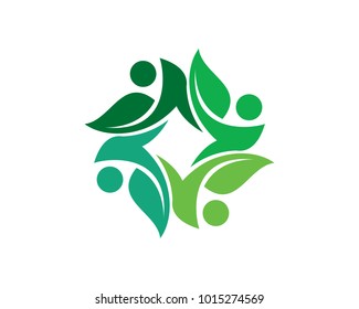 Green Community Logo Template Design Vector, Emblem, Design Concept, Creative Symbol, Icon