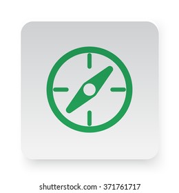 Green Compass icon on white app button
