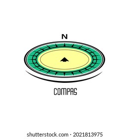 green compass icon vector design on white background
