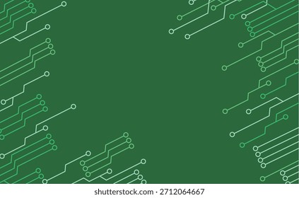 Digitale Illustration der grünen Computerplatine