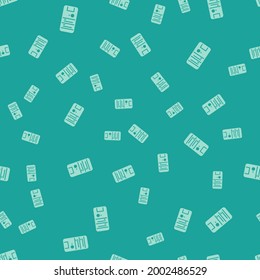 Icono de Ordenador Verde aislado patrón sin fisuras sobre fondo verde. Signo de componente de PC.  Vector