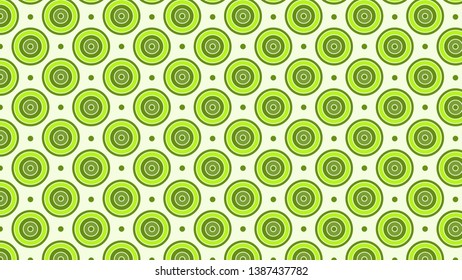 Green Concentric Circles Pattern Background Vector Art