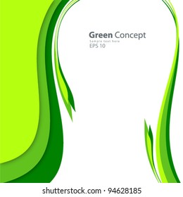 Green concept background vector illustration